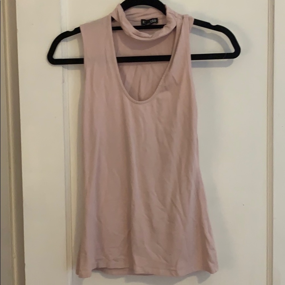 Express deep cut halter top